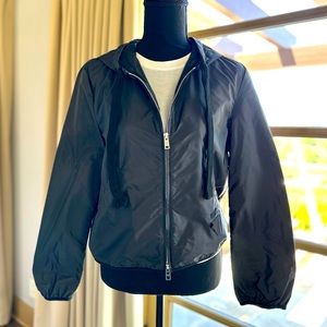 Prada Cropped Full Zip Hoodie